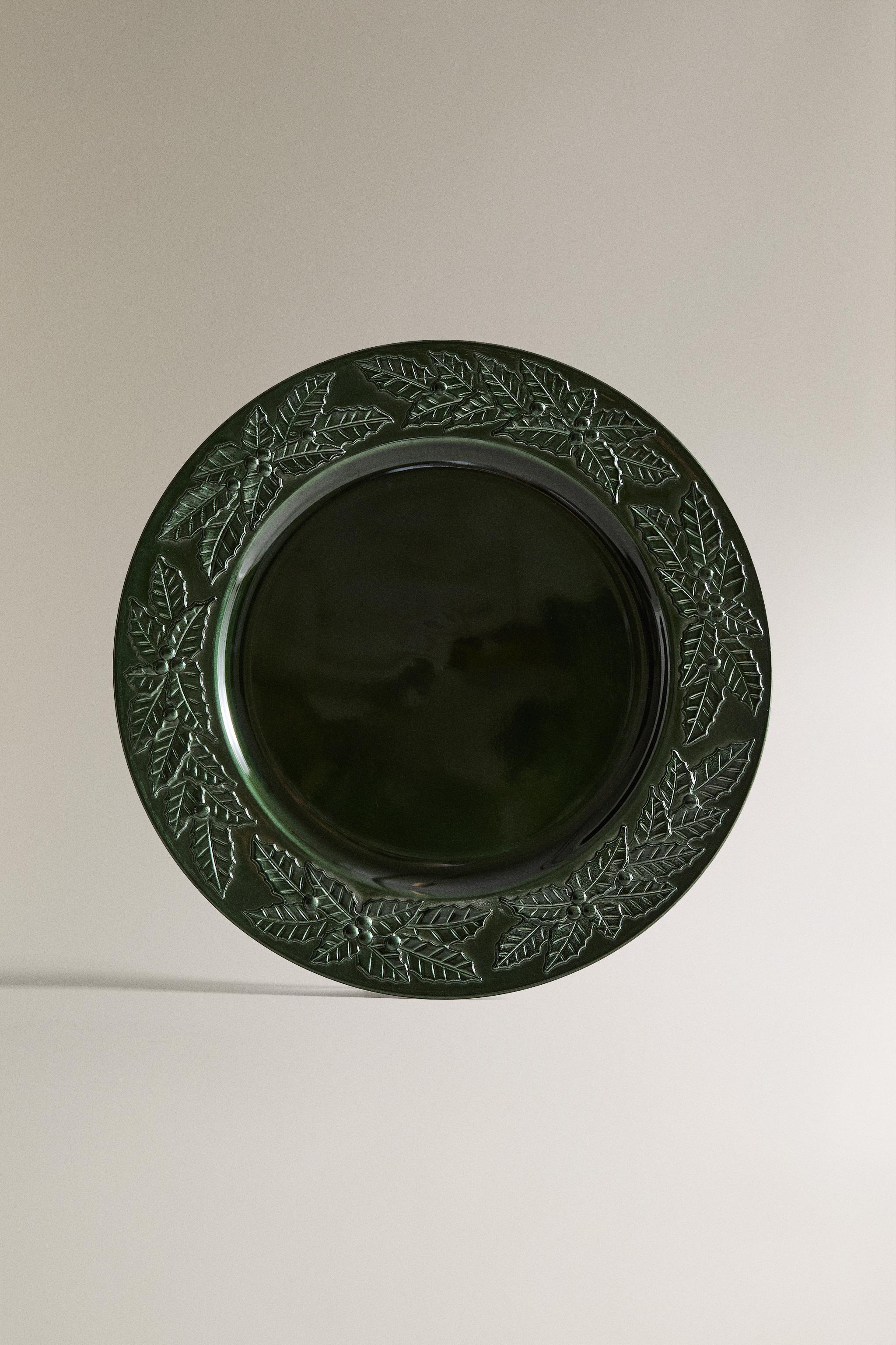 SOUS-PLAT UNI FEUILLES NOËL